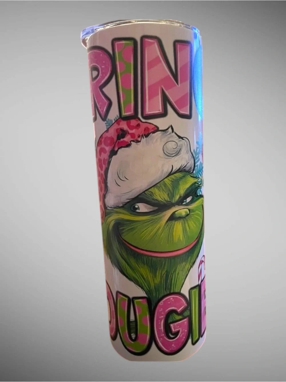 Grinch Christmas 20oz Tumbler Grinchy & Bougie Pink Holiday Cup NEW
